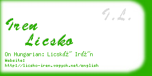 iren licsko business card